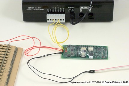 PTB-100 connected to Digitrax Zephyr